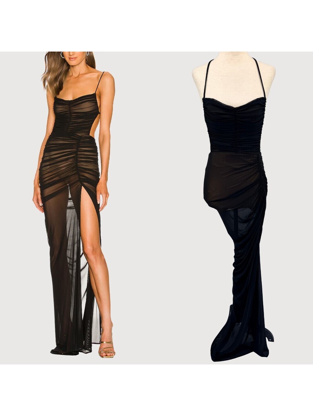 Michael Costello x Revolve Follie Sheer Gown XS